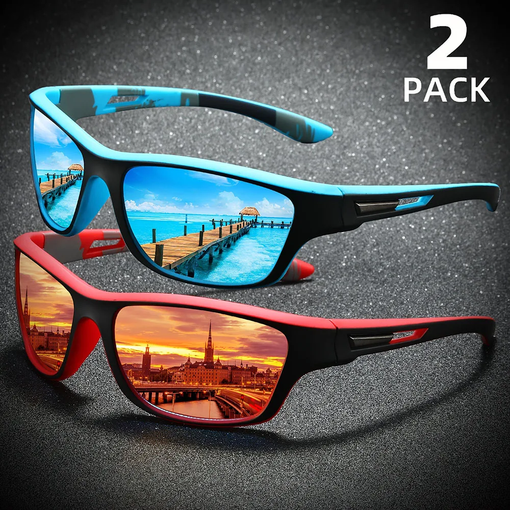 Sunglasses Polarized Men - 2 Stück polarisierte Wickel-Sonnenbrillen für Damen