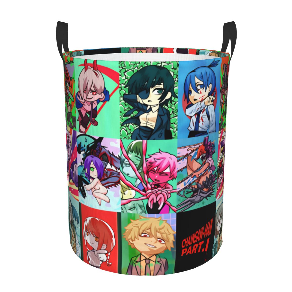 Men Accessories Hamper - Katana Man Chainsaw Man Makima Wäschekorb,