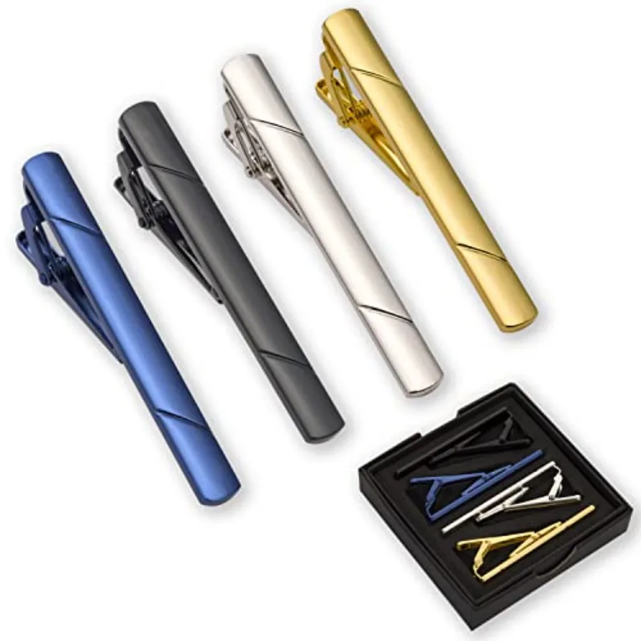 Men'S Suit Accessories - 4 Stück Krawattenklammern für Herren, Krawattennadel