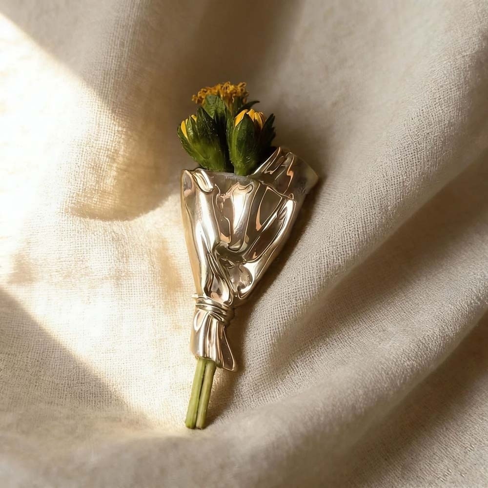 Men Accessories Bouquet - Vintage Blumen-Einsteckbrosche im französischen Stil, elegante