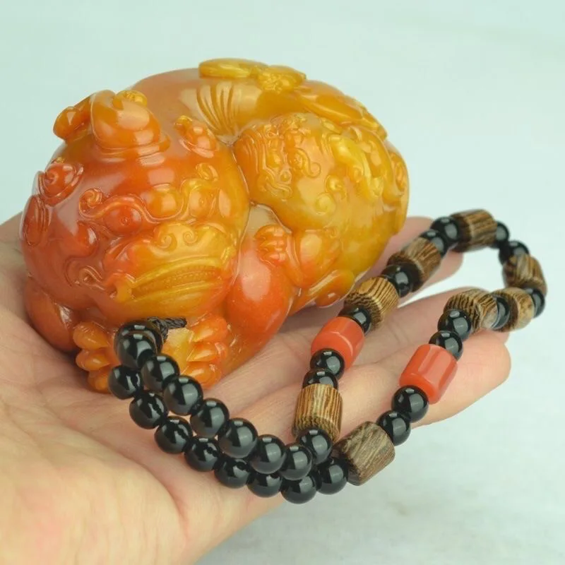 Men Accessories Wrist - Natürliche Huang Longyu Pixiu Anhänger Halskette