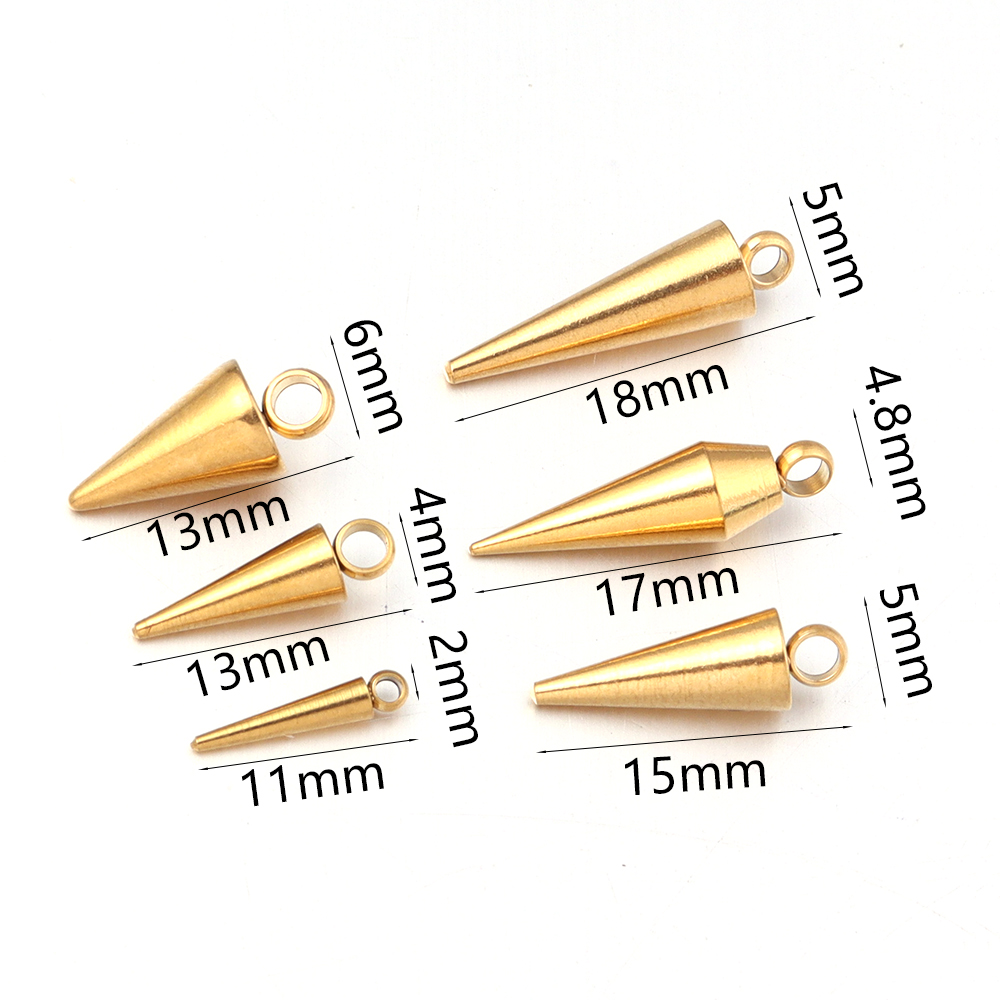 10PCS Edelstahl Kegel Charms A – Men Accessories Earrings Bewertung und Preis